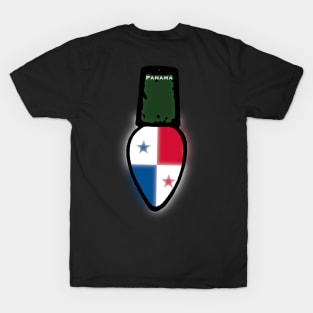 Panama Flag Christmas Light T-Shirt